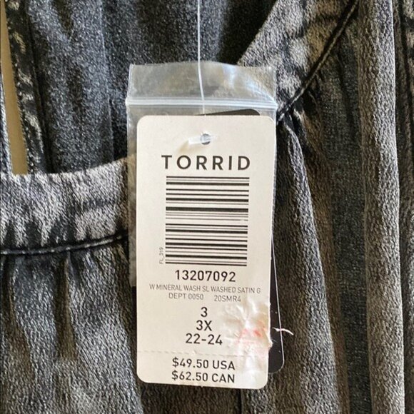 Torrid Sleeveless Mineral Wash Satin Tank Tunic Size 3X (22-24) - Picture 4 of 7